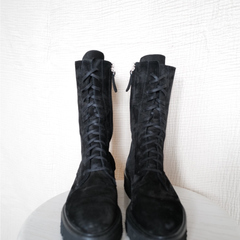 Freda Salvador Black Lace Up Boots